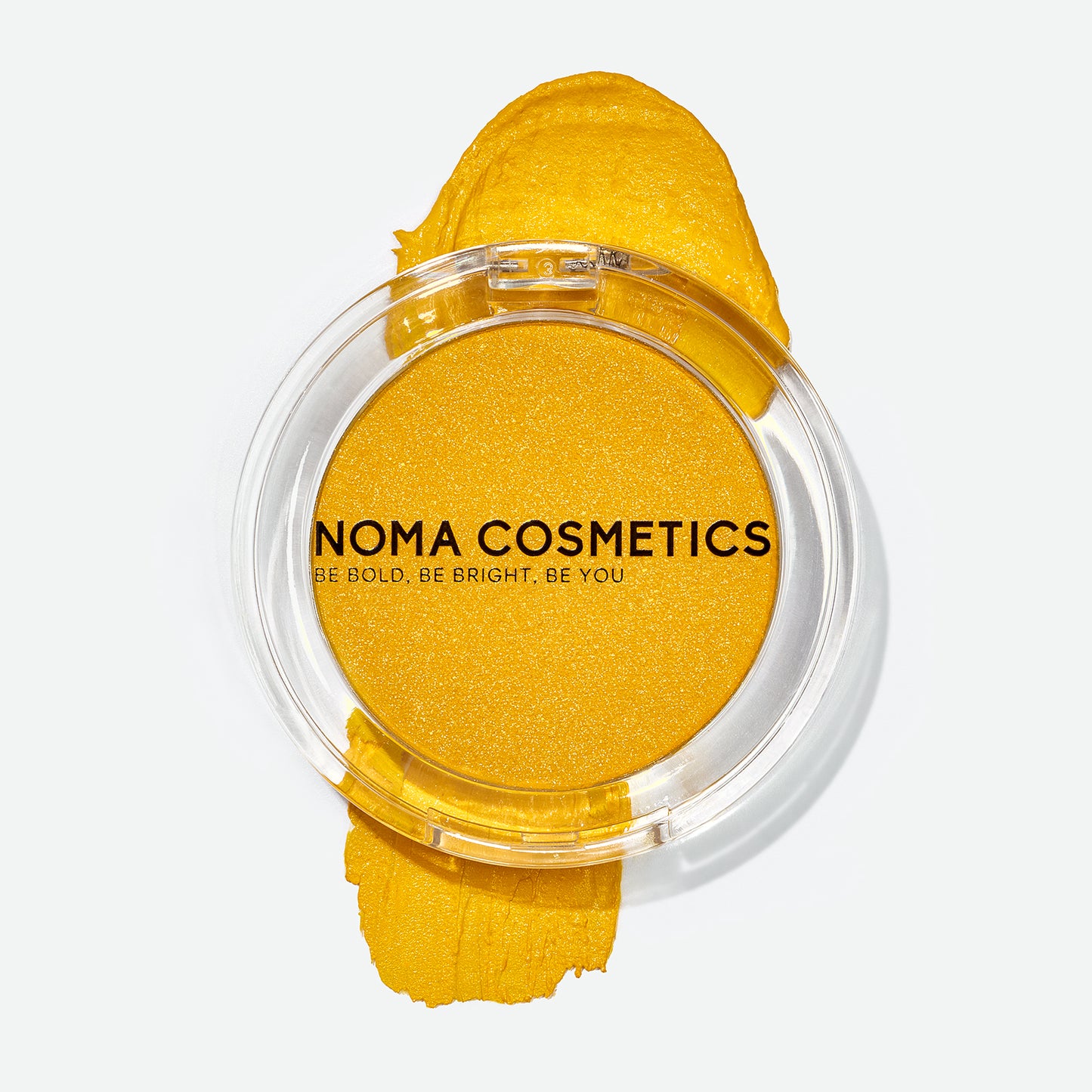 Bright Side Water Activated Liner | Vegan Eyeliner – Noma in vibrant yellow packaging with a smooth yellow paint stroke.